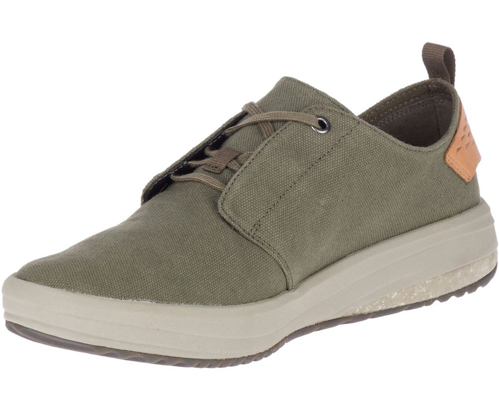 Merrell Sneakers Olive - Gridway Canvas - Mens 14IWOEMPK